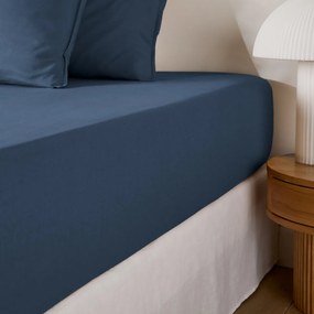 Effen hoeslaken in gewassen katoen, omslag 30 cm, Scenario