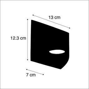 Moderne buiten wandlamp donkergrijs incl. LED 2-lichts IP54 - Mal