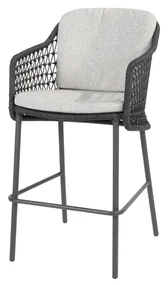 4 Seasons Outdoor Tramonti barstoel antraciet SALE Tuinstoel antraciet weerbestendig