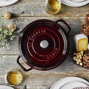 Staub La Cocotte Cocotte 24 cm / 3,7 l, Rond, Grenadine rood - La Cocotte - Staub