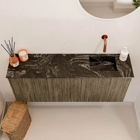 Mondiaz Joya DLux 100cm toiletmeubel dusk met wastafel faye rechts zonder kraangat lava