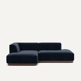 Linker hoekbank chenille fluweel, Jacopo