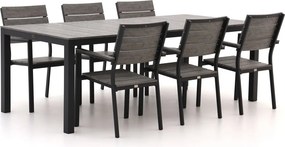 Diningset Bellagio | 6 personen polywood | Tuinset stapelbaar | 7-delig | Kees Smit Tuinmeubelen