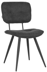 LABEL51 Eetkamerstoelen 2 st Lux 49x60x87 cm antracietkleurig