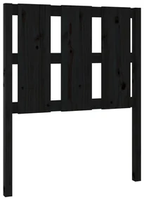 vidaXL Hoofdbord 80,5x4x100 cm massief grenenhout zwart