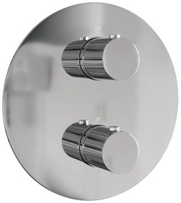 Brauer Stripe 3-weg inbouwthermostaat rond chroom