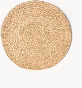 Ronde placemats Tola van jute, 2-delig