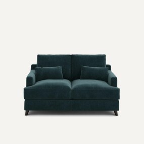 2-zits compacte bank in chenille fluweel, Alwine