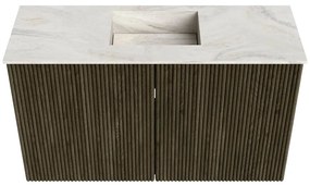 Mondiaz Joya DLux 70cm toiletmeubel shadow met wastafel faye midden zonder kraangat ostra