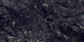 Mexen Rokocha Zwart geglazuurde gerectificeerde gres G1, vloer- en wandtegel 120 x 60 cm, hoge glans - TL205-120-060-01