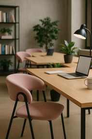 Mihu Zwart Fluwelen Stoel