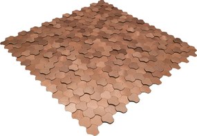 Zelfklevende Mozaïektegels Metaal | Driepas 3D Koper | 30,5×29,6 cm | Keuken, Bad &amp; WC
