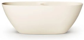 Zeza Element Vrijstaand Bad - 175x76x60cm - solid surface - mat crème SW1440426