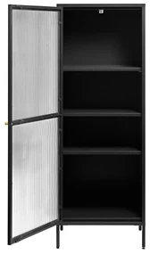 Smalle Wandkast Zwart - 58x40x160cm.