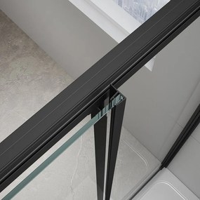 Polysan Easy Black rechthoekige douchecabine 90x80cm zwart mat