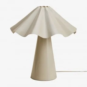 Veyora Tafellamp ↑40 Cm Van Ijzer Tapioca Beige - Sklum