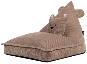 Kinder Zitzak Beer Lounger & Kussen Set - Bruin