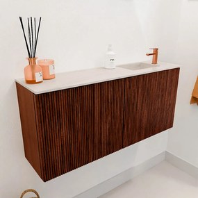 Mondiaz Joya DLux 90cm toiletmeubel ruby met wastafel faye rechts 1 kraangat meli