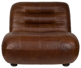 Dutchbone Wyatt Lounge Fauteuil Leer Chocolate