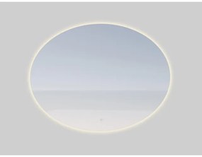Saniclass Oval badkamerspiegel - 80x60cm - ovaal - incl. indirecte LED verlichting - spiegelverwarming - touch schakelaar NAB001-B-80x60
