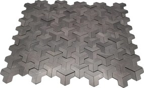 Zelfklevende Mozaïektegels Metaal | Trifold 3D Antraciet | 30,3×28 cm | Keuken, Bad &amp; WC