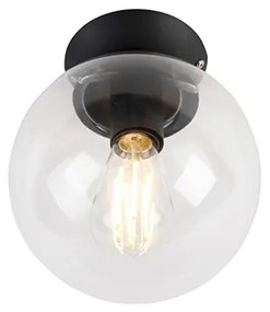 Art Deco plafondlamp zwart - Pallon Art Deco E27 bol / globe / rond Binnenverlichting Lamp