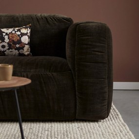 Bruine Hoekbank Met Chaise Longue Links