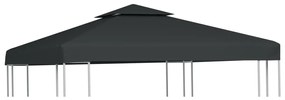 vidaXL Vervangend tentdoek prieel 310 g/m² 3x3 m donkergrijs