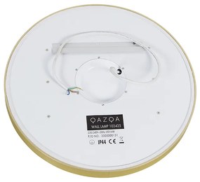 Badkamerspiegel goud 50 cm incl. LED 3-staps dimbaar met touch rond - Miral