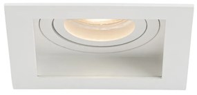 Set van 6 Moderne inbouwspot wit verstelbaar - Carree