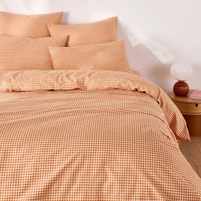 Beddengoed 30% gerecycled katoen, vierkante kussensloop, geruit, LESIA