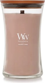 WoodWick geurkaars - Large Hourglass - Patchouli Crème