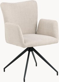 Gestoffeerde draaibare eetkamerstoelen Laura met armleuningen, 2 stuks
