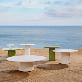 Kave Home Albanella Groene Salontafel Glanzend Cement 65 Cm - 65 X 65cm.