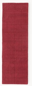 Handgetufte wollen loper Alexia met geometrisch patroon