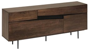 Kave Home Cutt Walnoot Dressoir Modern Design - 180x40x73cm.