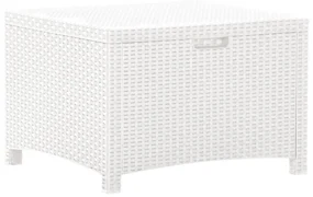 vidaXL Tuinbox 60x54x41 cm polypropeen rattan wit