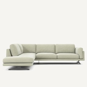 Hoekbank van stonewashed fluweel, CÉSAR