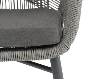 Tuinset Ronde Tuintafel 140 cm Rope Grijs 6 personen Lifestyle Garden Furniture Advance/Graniet