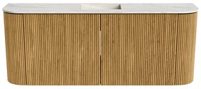 Mondiaz Joya DLux 105cm toiletmeubel ronding links/rechts oak met wastafel faye midden 1 kraangat ostra
