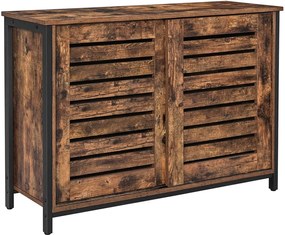 Nancy's Bristol Opbergkast - Commode Kasten - Industriële Kast - Dressoir - Kast met 2 Planken en 2 Deuren - 100 x 35 x 70 cm (L x B x H)