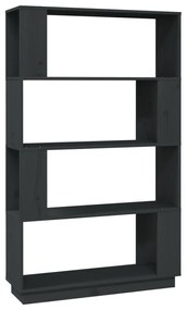 vidaXL Boekenkast/kamerscherm 80x25x132 cm massief grenenhout grijs