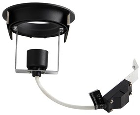 Set van 6 Moderne inbouwspot zwart kantelbaar AR70 - Cisco