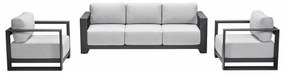 Garden Impressions Malakka loungeset 3 - delig carbon black/valley sand