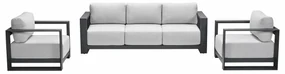 Garden Impressions Malakka loungeset 3 - delig carbon black/valley sand