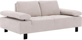 Goossens Bank Alvin wit, stof, 2,5-zits, modern design