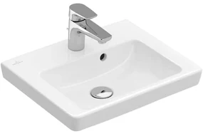 Villeroy & Boch Subway 2.0 fontein 45x37cm met kraangat en overloop wit 73154501