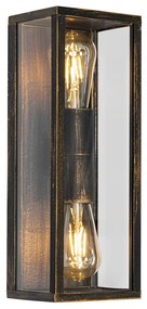 Vintage wandlamp antiek goud 38 cm 2-lichts IP44 - Charlois