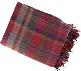John Hanly - Plaid Wol - Paars/Rood
