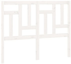 vidaXL Hoofdbord 155,5x4x100 cm massief grenenhout wit